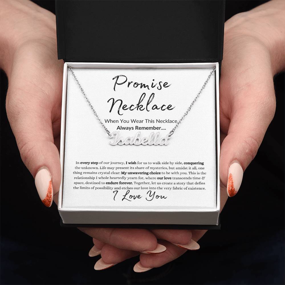 Custom Promise Necklace | When You Wear This Necklace | Custom Name Necklace