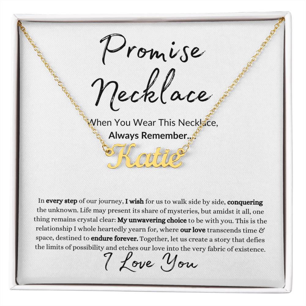 Custom Promise Necklace | When You Wear This Necklace | Custom Name Necklace