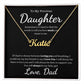 To My Precious Daughter | Sometimes It's Hard To Find The Words | Custom Name Necklace