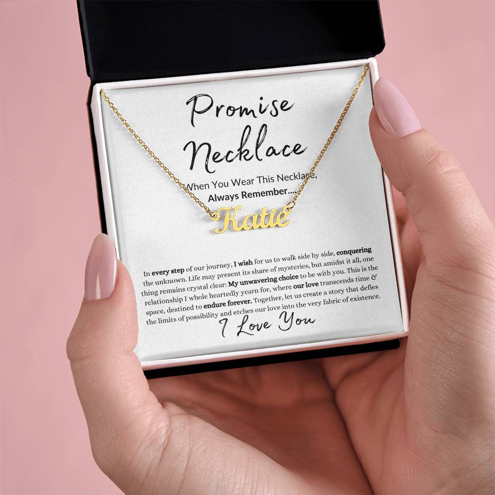 Custom Promise Necklace | When You Wear This Necklace | Custom Name Necklace