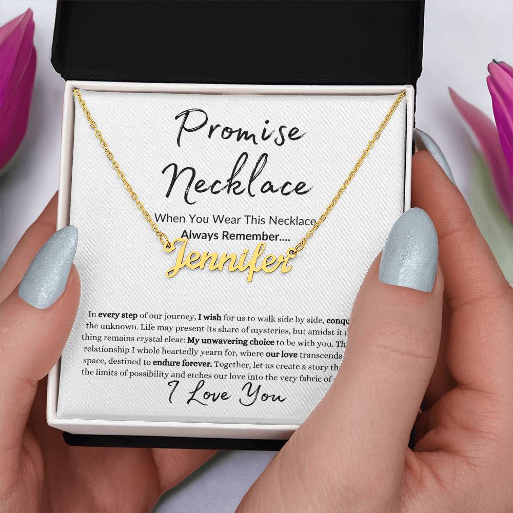 Custom Promise Necklace | When You Wear This Necklace | Custom Name Necklace