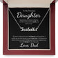 To My Precious Daughter | Sometimes It's Hard To Find The Words | Custom Name Necklace