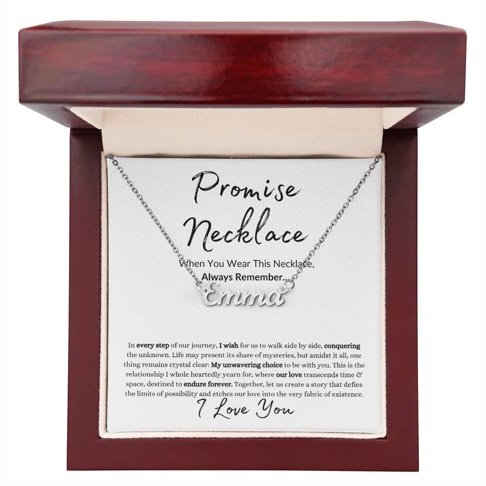 Custom Promise Necklace | When You Wear This Necklace | Custom Name Necklace