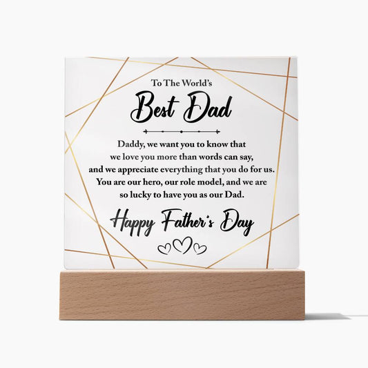 To The World's Best Dad Father's Day |Acrylic Square