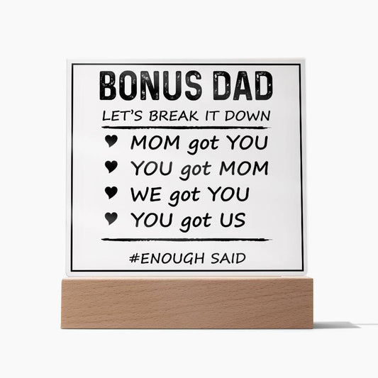 Bonus Dad Let's Break It Down Father's Day|Acrylic Square