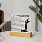 To My Daughter Never Forget I Love You From Dad Plaque Night Light Design 1