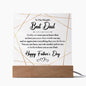 To The World's Best Dad Father's Day |Acrylic Square