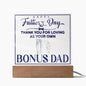 Bonus Dad Thank You For Loving As Your Own Father's Day |Acrylic Square
