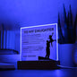 To My Daughter Never Forget I Love You From Dad Plaque Night Light Design 1