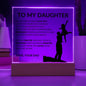 To My Daughter Never Forget I Love You From Dad Plaque Night Light Design 1