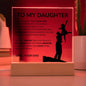To My Daughter Never Forget I Love You From Dad Plaque Night Light Design 1