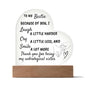 To My Bestie Because of You I Laugh A Little Harder Acrylic Plaque Night Light