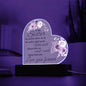To My Sister No Matter Where We Go Acrylic Plaque Night Light