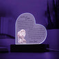 To My Son Never Forget That I Love You From Dad Acrylic Plaque Nightlight
