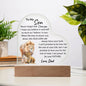 To My Son Never Forget That I Love You From Dad Acrylic Plaque Nightlight