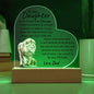To My Daughter Never Forget That I Love You Love Dad Acrylic Plaque Night Light