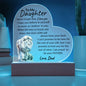 To My Daughter Never Forget That I Love You Love Dad Acrylic Plaque Night Light