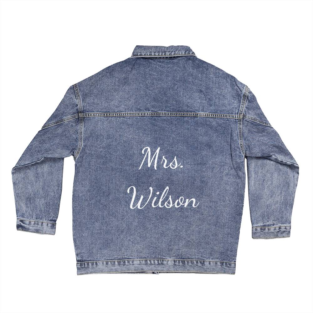 Custom Wedding Jean Jacket (Mrs, Future Mrs, Just Married, Etc...)