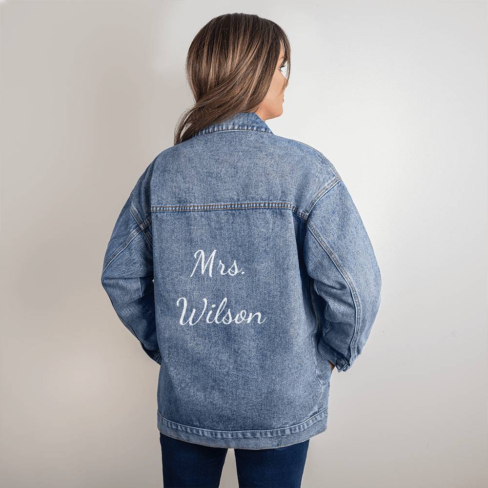 Custom Wedding Jean Jacket (Mrs, Future Mrs, Just Married, Etc...)
