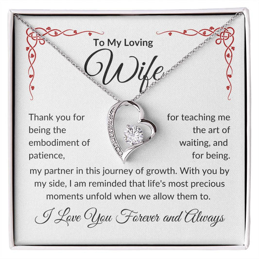 To My Loving Wife | Thank You Patience | Forever Love Necklace