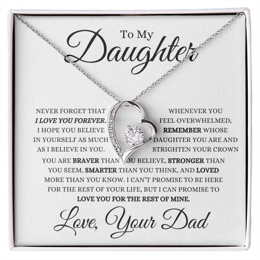 To My Daughter | Never Forget That I Love You Forever | Forever Love Necklace