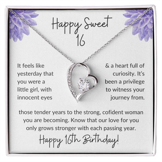 Daughter Happy Sweet 16 From Parents | It Feels Like Yesterday | Forever Love Necklace