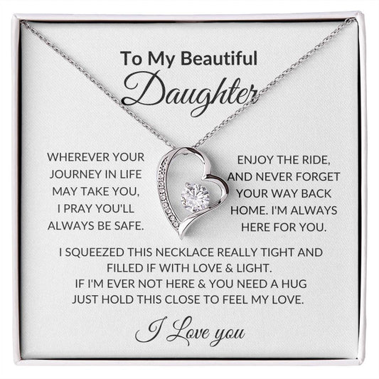 To My Daughter | Wherever Your Journey | Forever Love Necklace