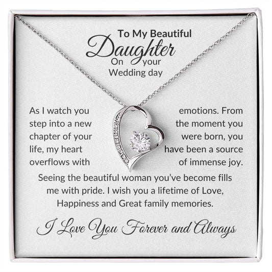 To Daughter on Wedding Day | As I Watch You Step | Forever Love Necklace