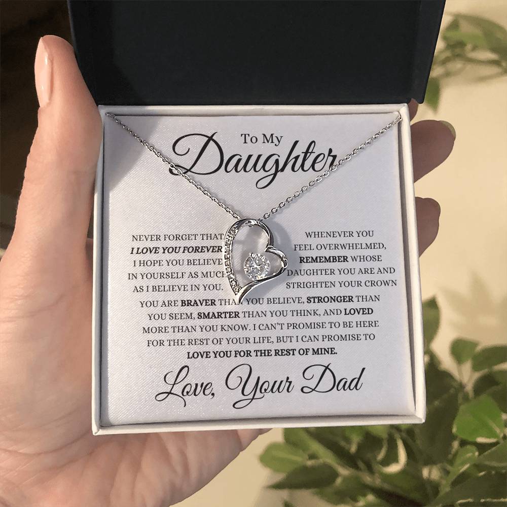 To My Daughter | Never Forget That I Love You Forever | Forever Love Necklace