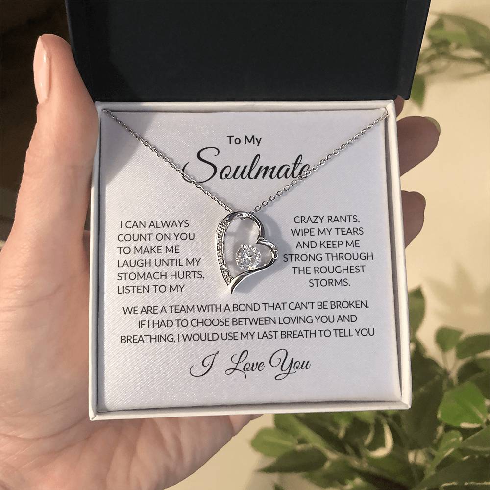 To My Soulmate | I Can Always Count On You | Forever Love Necklace