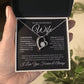 To My Incredible Wife I Acknowledge Your Sacrifices | Forever Love Necklace