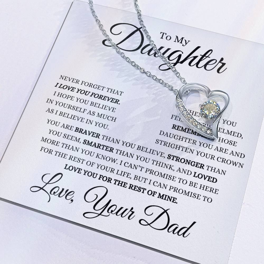 To My Daughter | Never Forget That I Love You Forever | Forever Love Necklace