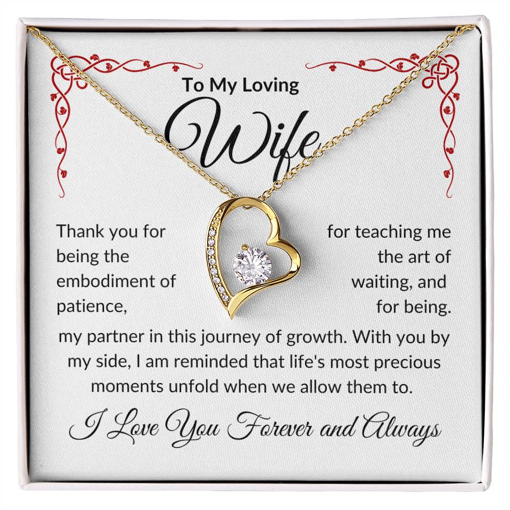 To My Loving Wife | Thank You Patience | Forever Love Necklace