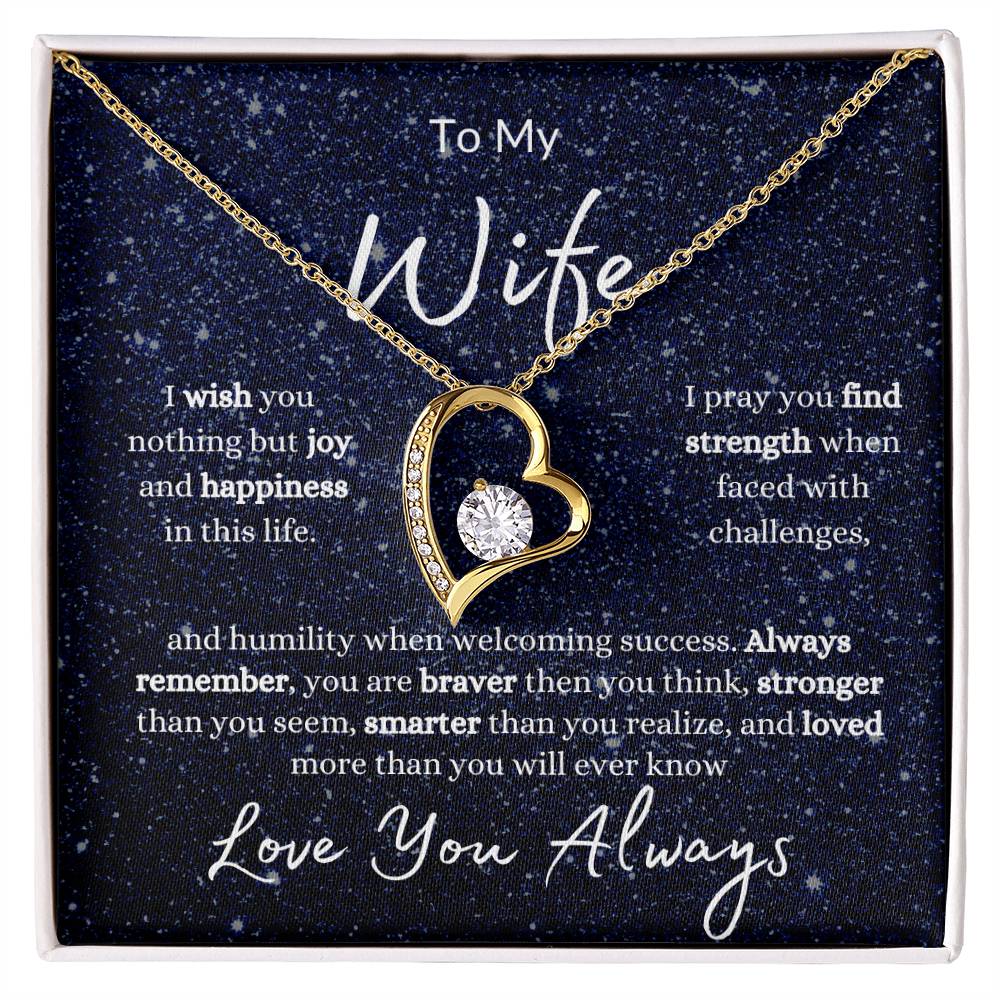 To My Wife | Wish You Nothing But Joy And Happiness | Forever Love Necklace