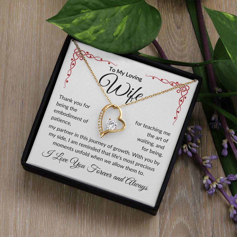 To My Loving Wife | Thank You Patience | Forever Love Necklace