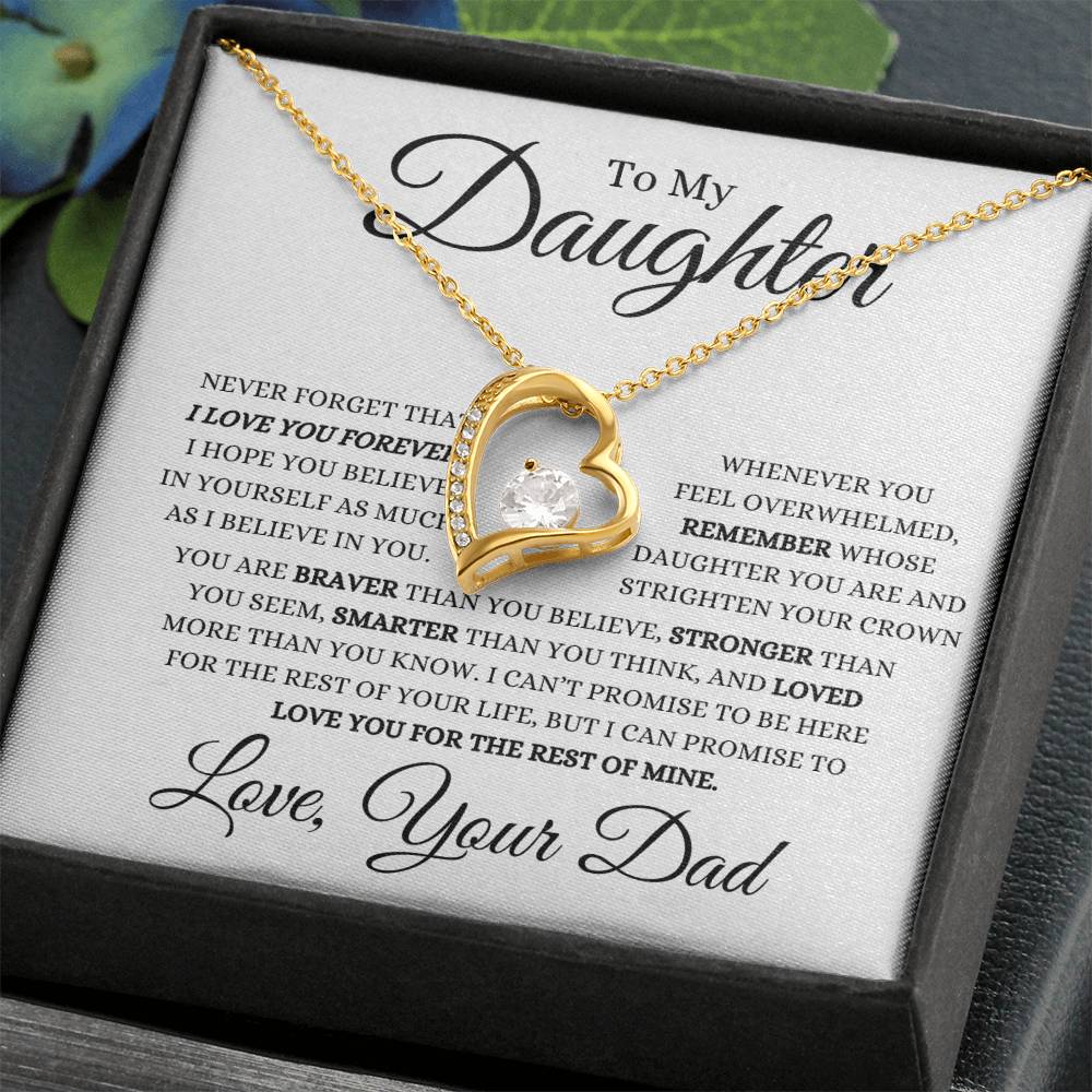 To My Daughter | Never Forget That I Love You Forever | Forever Love Necklace