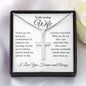 To My Loving Wife | Thank You Patience | Stainless Cross Necklace