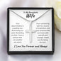 To My Remarkable Wife | Your Determination | Stainless Cross Necklace