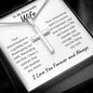 To My Remarkable Wife | Your Determination | Stainless Cross Necklace