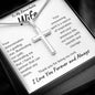 To My Remarkable Wife | Your Determination | Stainless Cross Necklace