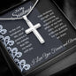 To My Soulmate | In The Vast Symphony of Life | Stainless Steel Cross Necklace