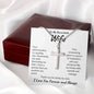 To My Remarkable Wife | Your Determination | Stainless Cross Necklace