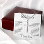 To My Soulmate I Have Completely Fallen For You | Artisian Stainless Steel Cross Necklace
