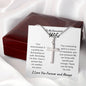 To My Remarkable Wife | Your Determination | Stainless Cross Necklace