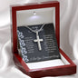 To My Soulmate | In The Vast Symphony of Life | Stainless Steel Cross Necklace