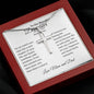 To Daughter on Wedding Day From Parents | As I Watch You Step | Stainless Cross Necklace