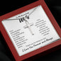 To My Remarkable Wife | Your Determination | Stainless Cross Necklace