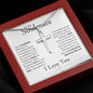 To My Soulmate I Have Completely Fallen For You | Artisian Stainless Steel Cross Necklace
