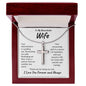 To My Remarkable Wife | Your Determination | Stainless Cross Necklace