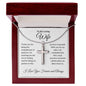 To My Loving Wife | Thank You Patience | Stainless Cross Necklace